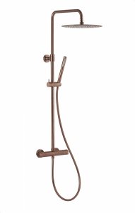 ARMATURA KRAKÓW KFA Zestaw prysznicowy deszczownia z baterią termostatyczną MOZA PREMIUM ROSE GOLD 5736-920-34