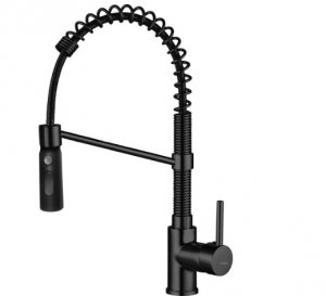 KUCHINOX - Bateria zlewozmywakowa SERPEN stojąca, sprężyna  czarna  BKP_76SD