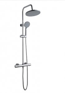 INVENA - Deszczownia z baterią natryskową VOLOS chrom  AU-37-T01-V