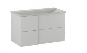 KROFAM - Szafka pod umywalkę EDGE 90 cm, biało-szary  ED 9070-48Z-W