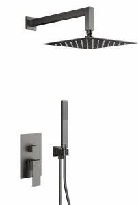 ARMATURA KRAKÓW KFA zestaw prysznicowy z baterią 3 funkcyjną LOGON GUN METAL GREY 5139-501-61