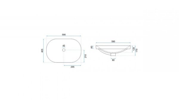 REA - Umywalka wpuszczana w blat ARLETA