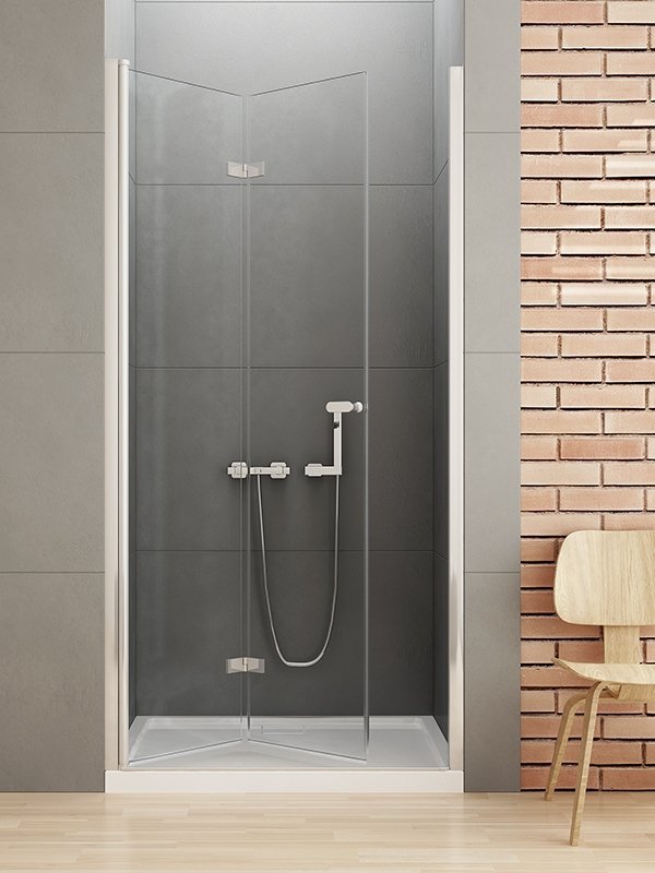NEW TRENDY Drzwi wnękowe prysznicowe składane NEW SOLEO Rozmiary 70-120cm