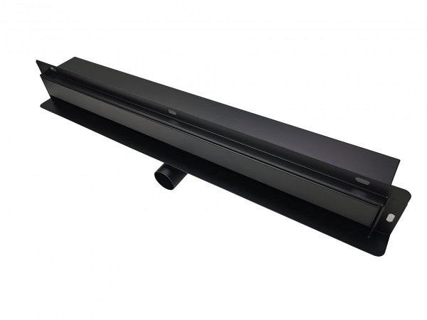 AQUALine - Odpływ liniowy ścienny czarny/black 2w1 pod płytkę Rozmiar 80cm S04BK800