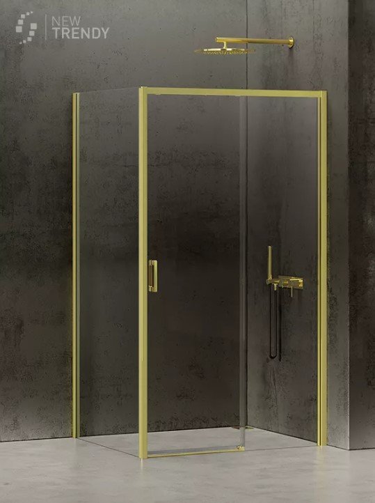 NEW TRENDY Kabina prysznicowa PRIME LIGHT GOLD drzwi przesuwne 130x100x200  D-0426A/D-0225B