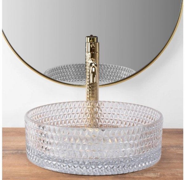 REA - Umywalka nablatowa CRISTAL Transparent