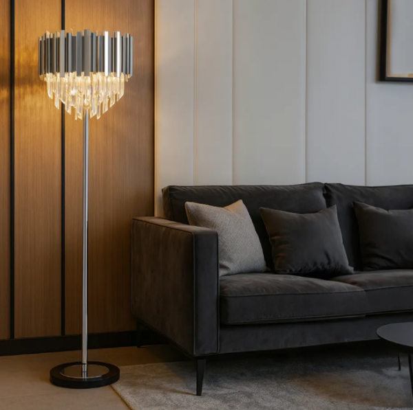 TOOLIGHT Lampa Stojąca Podłogowa APP1716-3F Chrom