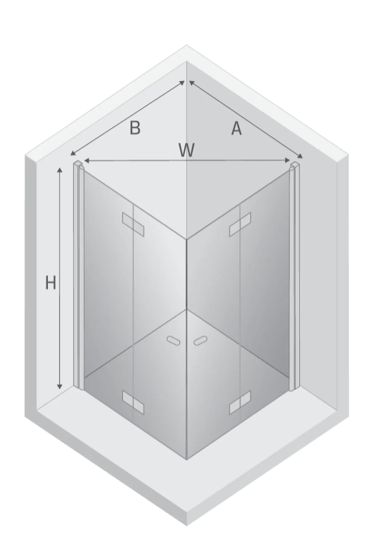 NEW TRENDY Kabina prysznicowa 100x70 New Soleo Gunmetal Brushed, Drzwi składane, podwójne K-2253