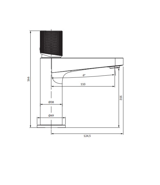 OMNIRES Bateria umywalkowa niska złota szczotkowana CONTOUR CT8010GLB