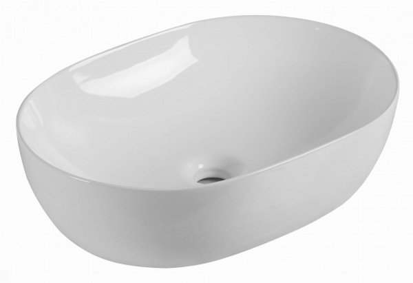 AQUAFORM - umywalka nablatowa CADIZ owalna 58x40 cm, kolor biały AQ.448-0191158