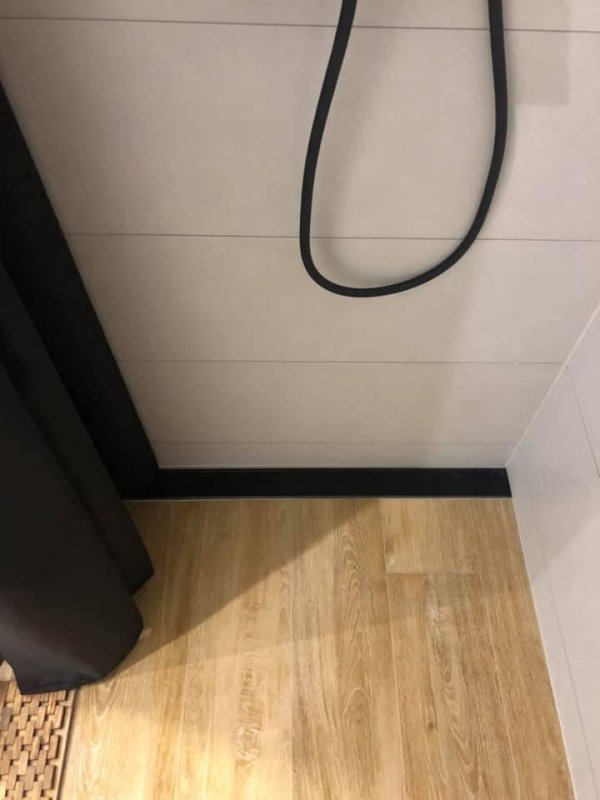 OKEDA Czarny przyścienny odpływ liniowy OKEDA® PRIME LINE™ - BLACK GLASS - RUSZT CZARNE SZKŁO 60cm 21600.06.BLACK