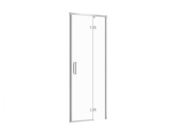 CERSANIT - Drzwi na zawiasach kabiny prysznicowej LARGA chrom 80x195 PRAWE szkło transparentne  S932-115