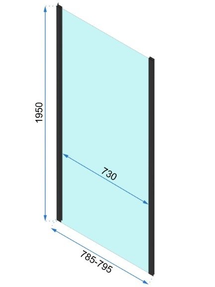 REA - Kabina Prysznicowa Przyścienna RAPID FOLD Black - Czarna /drzwi 90 + ścianka 80 x2 + ramię x2