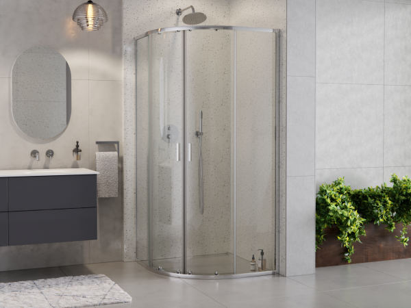 BESCO Kabina prysznicowa 80x80x190 Zarya Chrom ZP-80-190-C