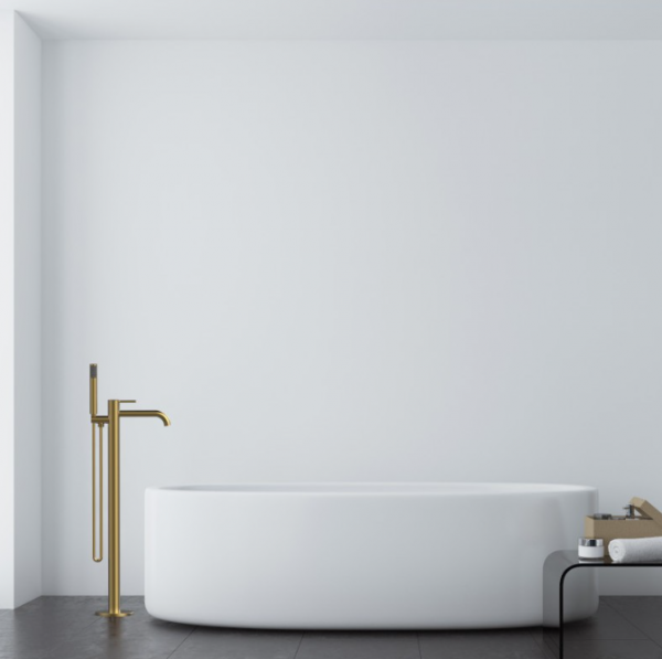 LAVITA Bateria wannowa wolnostojąca Orion Brushed Gold