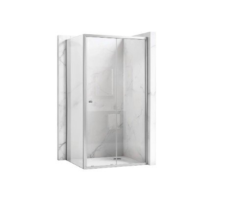 REA - Kabina Prysznicowa PRIMO SLIDE CHROM uchylne drzwi 100 + ścianka 100