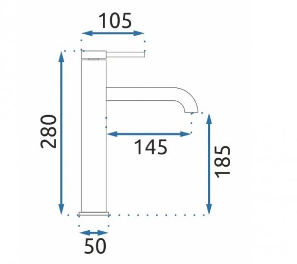 REA - Bateria umywalkowa SPOT Gold/Złota Wysoka
