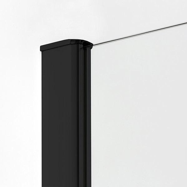 New Trendy - Kabina prysznicowa półokrągła NEW KOMFORT BLACK  80x80 K-0468