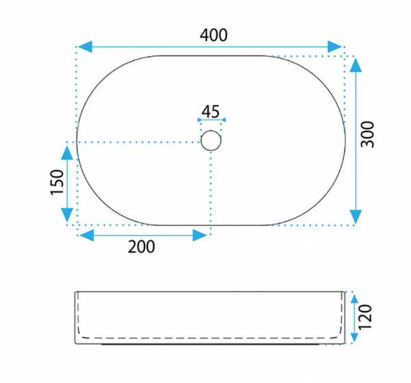 REA Umywalka nablatowa Rea Vanda 40 Mini