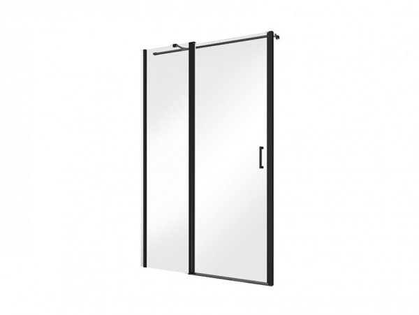 BESCO Drzwi wnękowe prysznicowe uchylne EXO-C BLACK 120cm ECB-120-190C