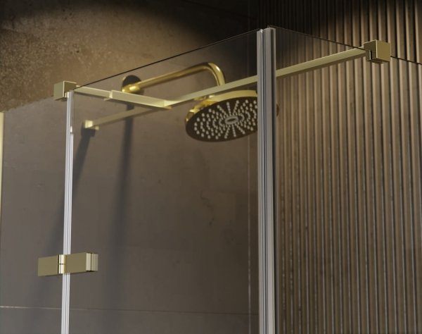 BESCO Kabina prysznicowa Pixa Gold 120x90 Prawa PPP-129-195G