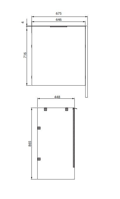 CERSANIT - Szafka na pralkę z drzwiami 65 CITY BY CERSANIT biała DSM - do samodzielnego montażu  S584-027-DSM