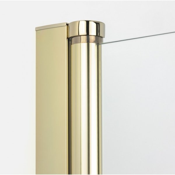 NEW TRENDY Drzwi wnękowe NEW SOLEO LIGHT GOLD PLUS 1D U 130x195 czyste 6mm Active Shield 2.0 D-0959A
