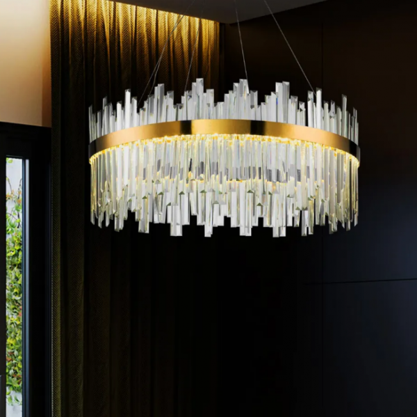 TOOLIGHT Lampa sufitowa kryształowa APP1515-CP60 Złota