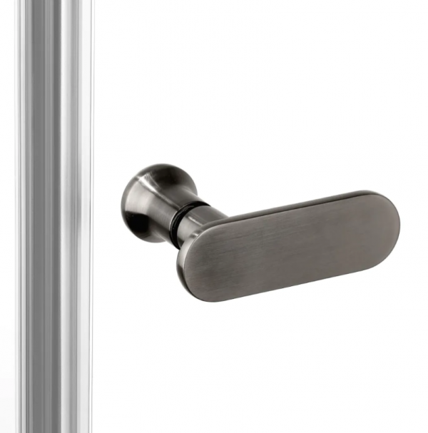 NEW TRENDY Kabina prysznicowa 90x100 New Soleo Gunmetal Brushed, Drzwi składane, podwójne K-2252