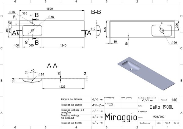 MIRAGGIO UMYWALKA DELLA 1900 L 8813772