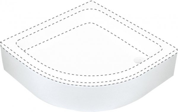 DEANTE Osłona brodzika półokrągła 90 cm  KTU_031O