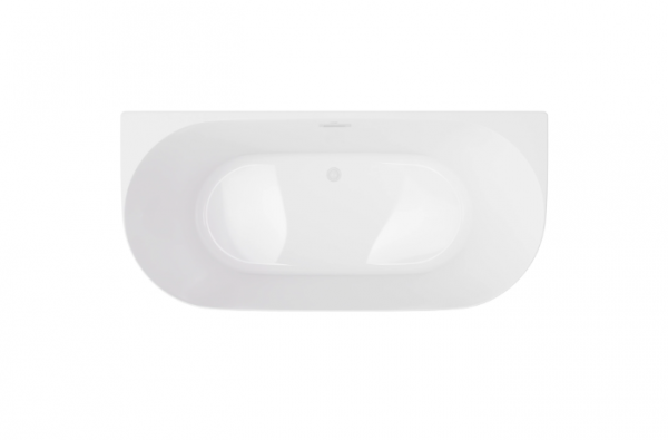 CORSAN Wanna przyścienna MONO Slim 160 cm Korek klik klak Biały E029LSWH 