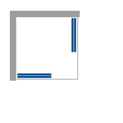 DEANTE Kabina prysznicowa kwadratowa drzwi przesuwne 90x90x185 FUNKIA SZKŁO SZRONIONE KYC_641K