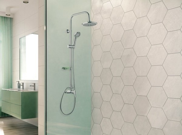 DEANTE Deszczownia z baterią zestaw prysznicowy Joko round NBJ_01RK