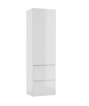 AQUAFORM - słupek łazienkowy wiszący 1D 2S OTTIMA biały połysk 40x140x32  AQ.401-1204011