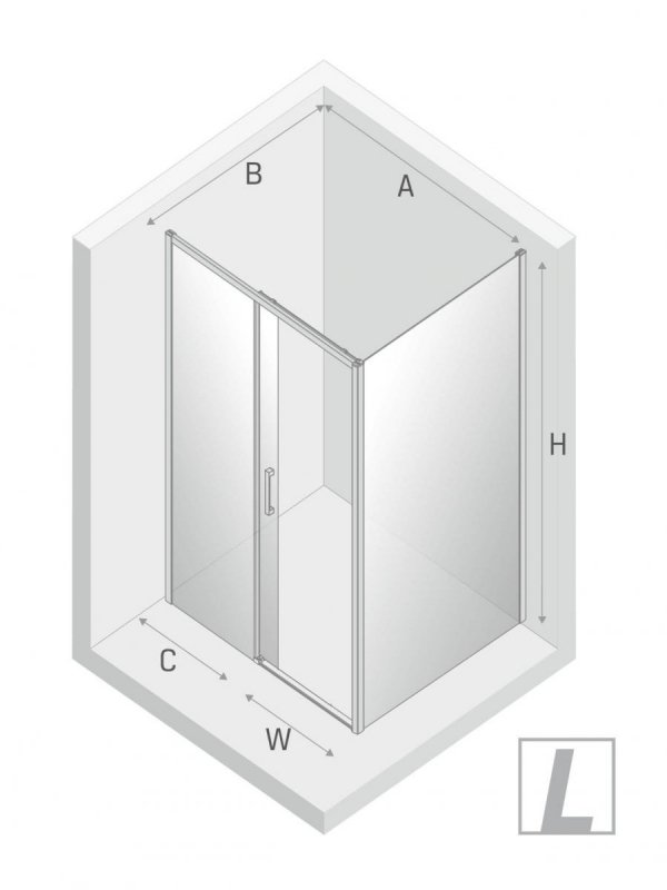 NEW TRENDY - Kabina kwadratowa prysznicowa drzwi przesuwne 100x100x200 PRIME BLACK PL PRODUKCJA