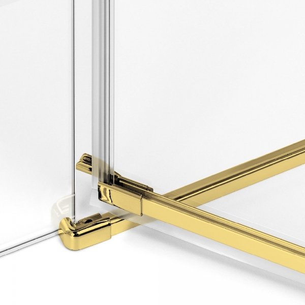 NEW TRENDY Kabina prysznicowa pięciokątna AVEXA GOLD SHINE 80x80x200 EXK-3840/EXK-3841