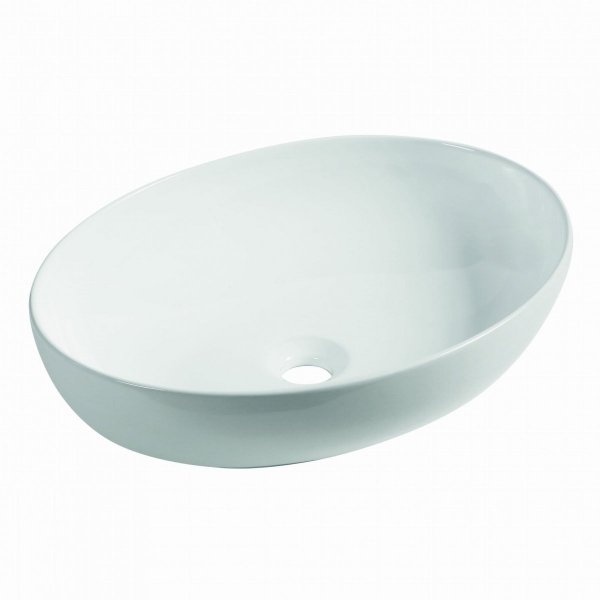 AQUAFORM - umywalka nablatowa ALMERIA owalna 51,5x39,5 cm, kolor biały AQ.448-0141151
