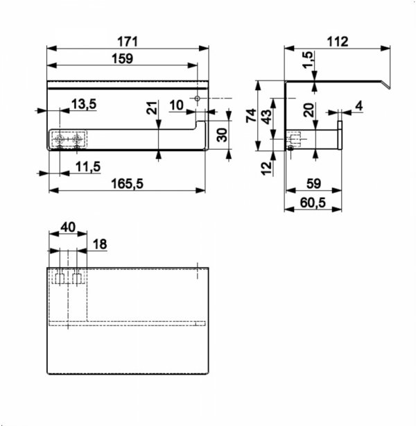 ARMATURA KRAKÓW KFA uchwyt na papier toaletowy z półką BRUSHED LIGHT GOLD 864-038-39