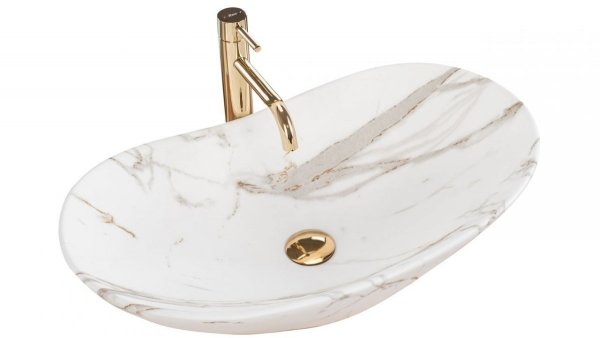 REA - Umywalka ceramiczna nablatowa ROYAL LAVA MAT