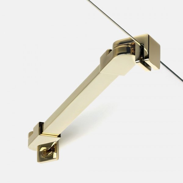 NEW TRENDY Kabina prysznicowa New Soleo Light Gold, pięciokątna, asymetryczna, drzwi pojedyncze 100x80 K-1666