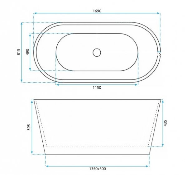 REA - Wanna Akrylowa Wolnostojąca GAJA 170