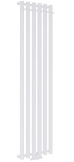 AQUAFORM - Grzejnik łazienkowy ASAMI PLUS pionowy 1500X332 416W / przył. dolne 50MM z wieszakami biały  GRŁ-G/AP-1500X332-B