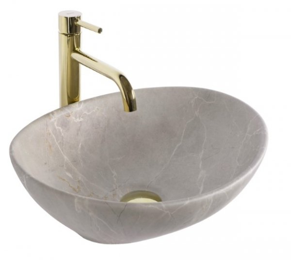 REA - Umywalka nablatowa SOFIA Beige Matt