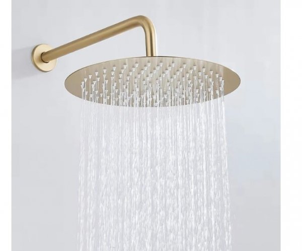 REA - Deszczownica okrągła 25cm Złota Szczotkowana