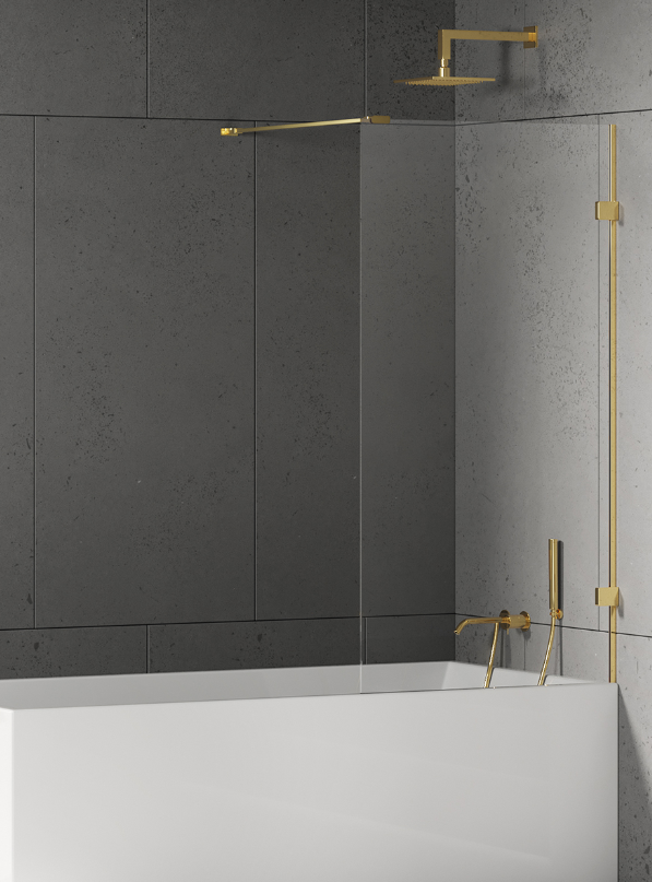 NEW TRENDY Parawan nawannowy Eventa Gold Shine, jednoelementowy, wspornik prostopadły 90x150 EXK-4896-WP