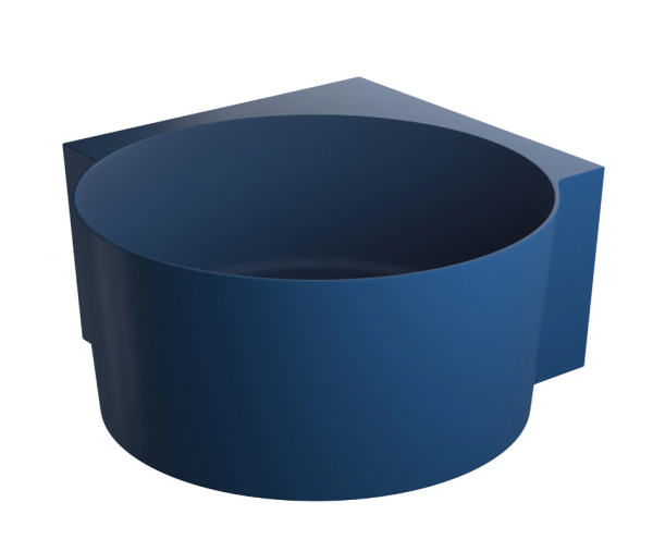 OMNIRES wanna narożna okrągła, 120 x 120 cm OVO M+ midnight blue mat OVO120WNMB
