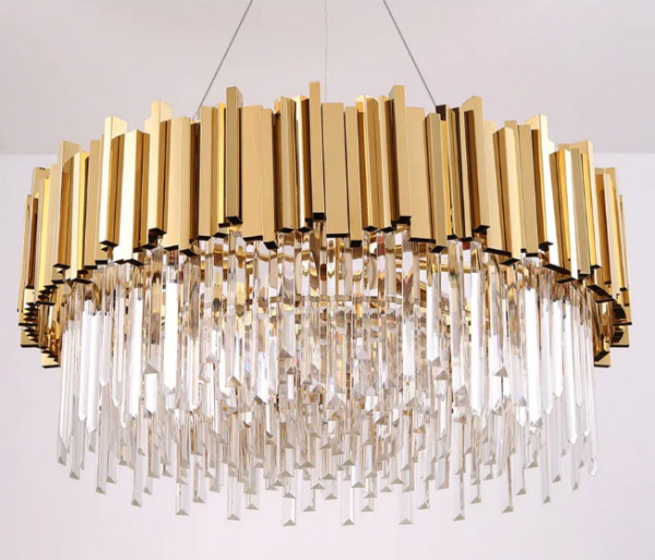 TOOLIGHT Lampa sufitowa kryształowa APP601-C Złota