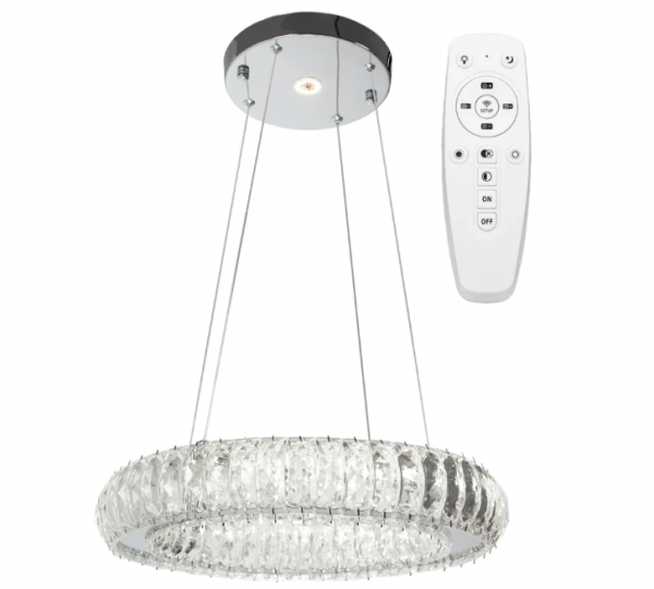 TOOLIGHT Kryształowa Lampa Sufitowa LED APP1040-CP + pilot