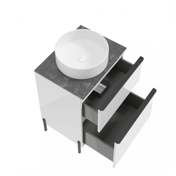 DEFTRANS szafka pod umywalkę z dwiema szufladami Nino D60 304-D-06003